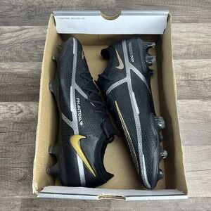 NIKE Phantom GT2 Elite Black Metallic Grey Soccer Cleats CZ9890-007 Mens 13